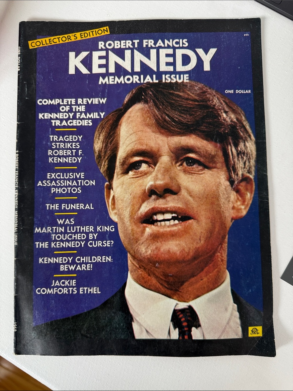 Memorial Issue Collector's Edition Magazine - Blue Cover Robert Francis Kennedy